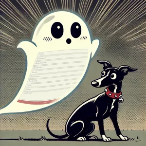 Chani der Whippet hat Angst vor umfangreichen Kontaktformularen